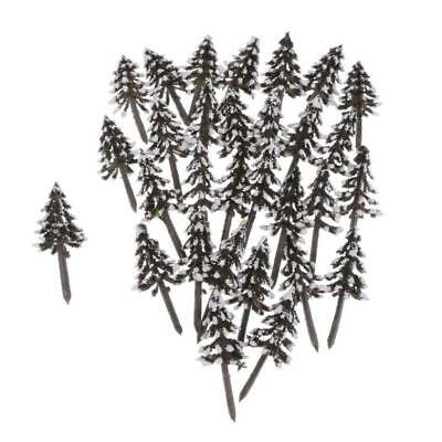 Miniatures Model Trees Snow Cedar Tree 50mm For Micro Fairy Landscape Layout