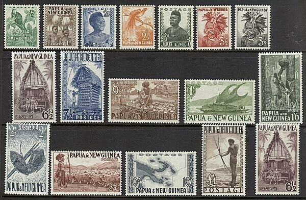 Papua New Guinea 1952 Mint Set (x16) Mostly Uhm/mnh (id:g3540)