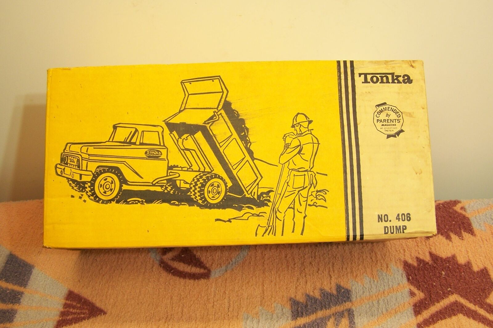 Toy Tonka Yellow Box Dump Truck No.406 Dump Truck Us Steel