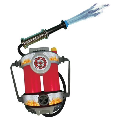 Fire Hose Squirt Gun And Backpack Kids Fireman Toy Firefighter Costume