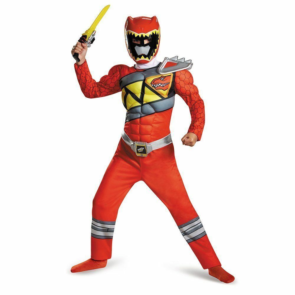 Power Rangers Red Ranger Dino Charge Classic Muscle Costume | Disguise 82777
