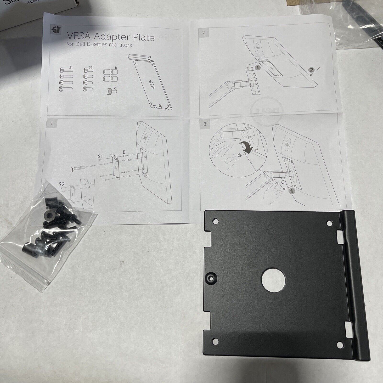New! Vesa Adapter Plate For Dell E-series Monitor - Oem