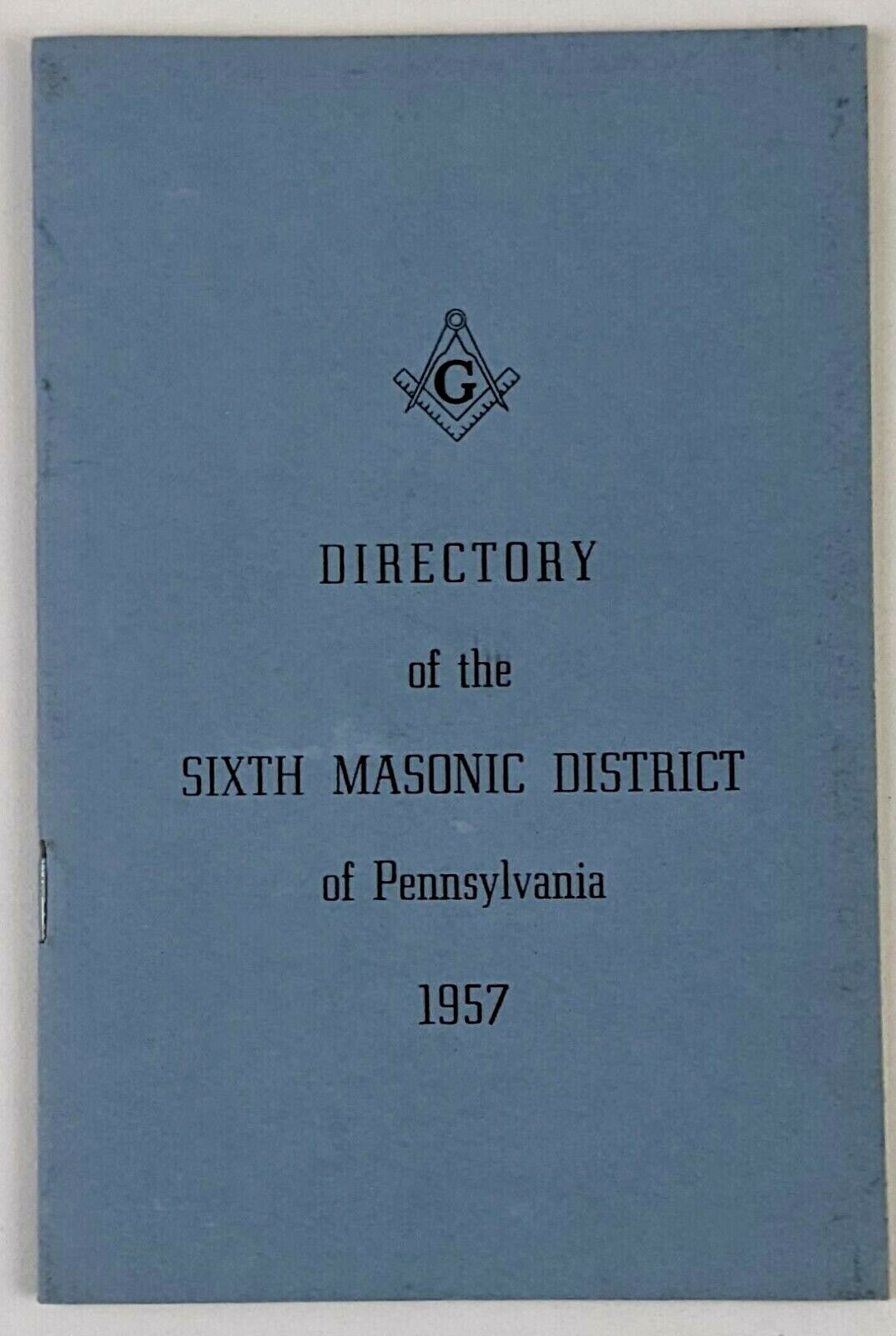 1957 Sixth Masonic District Pennsylvania Directory Vtg Booklet Phoenixville Pa