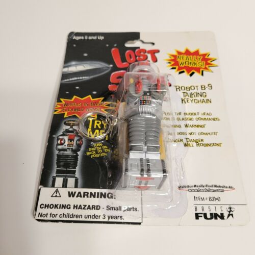 Lost In Space Robot B-9 Talking Key Chain New Sealed 1997