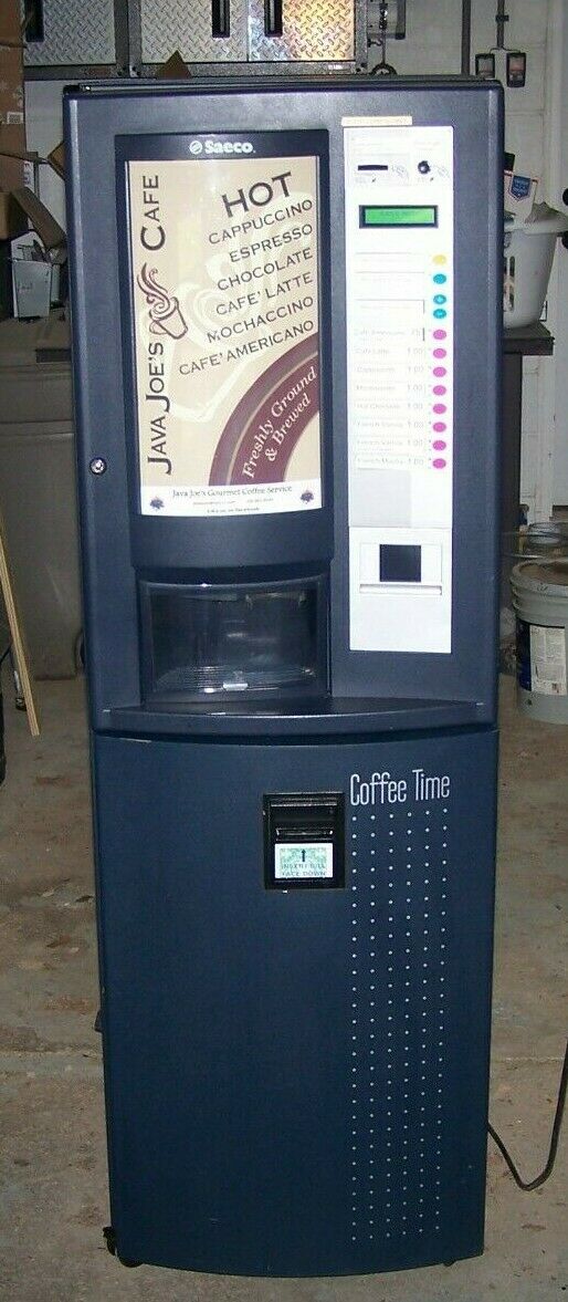 Saeco 8p Preprogrammed Coffee Vending Machine W/ Change & Dollar Bill Units