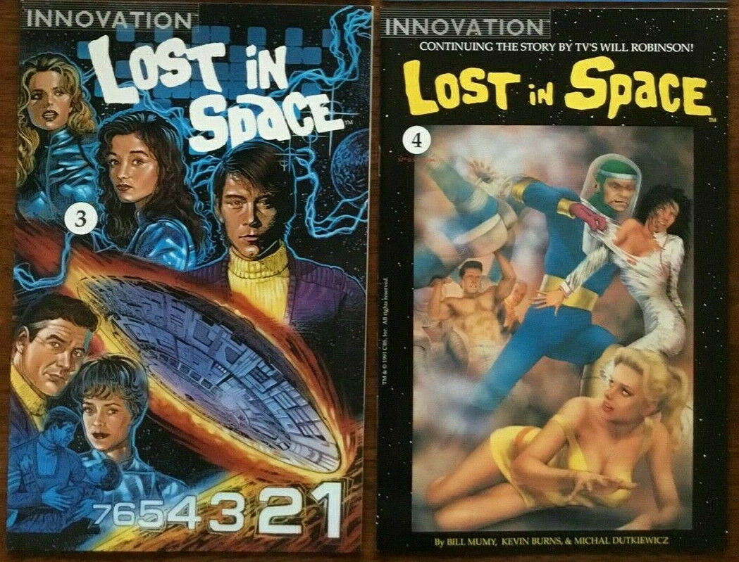 2 Lost In Space Vintage Comic Books #3-4 1991 Innovation Mike Okamoto J Palmer