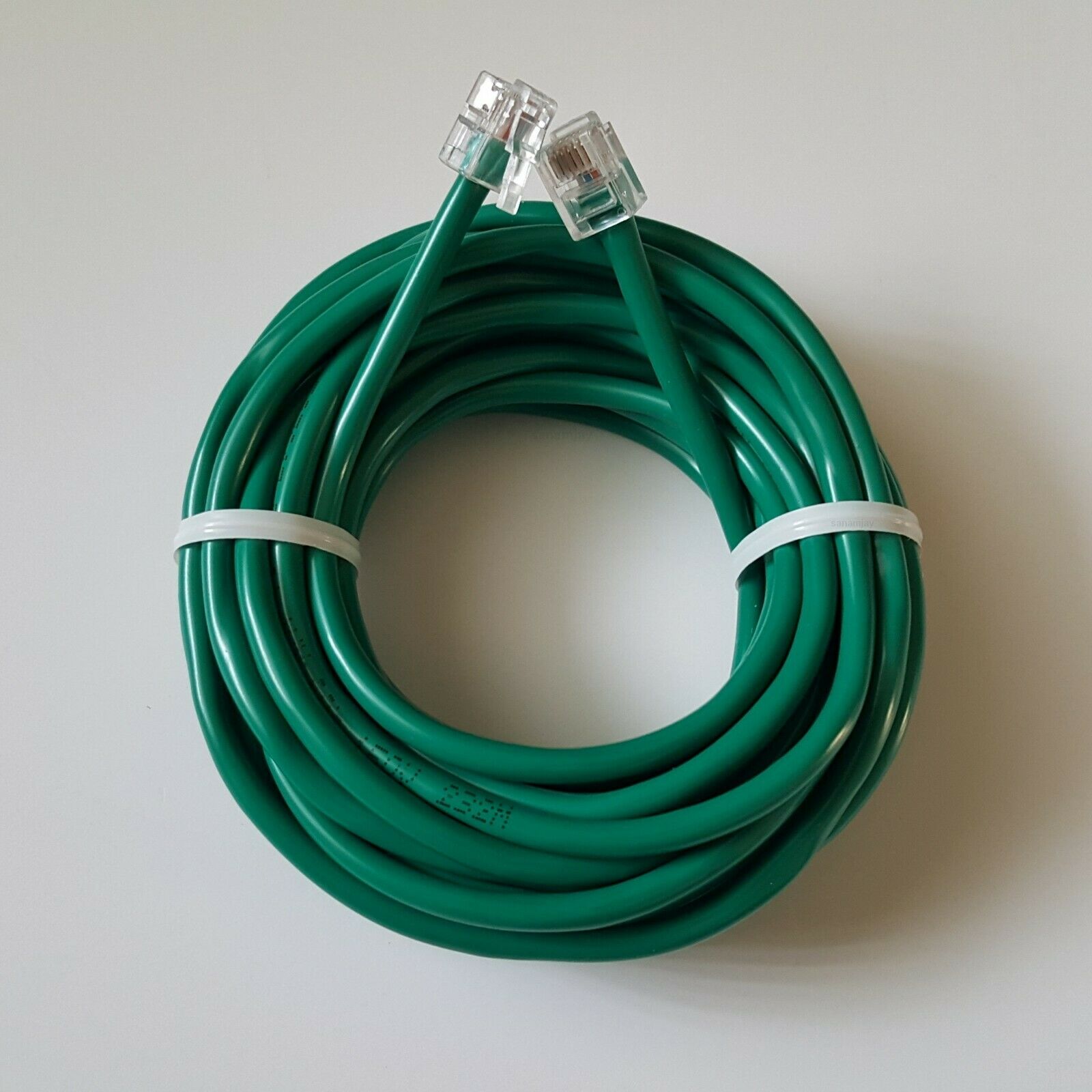 Rj11 Rj12 Cat5e Green Dsl Telephone Data Cable For Centurylink, At$t, Frontier .