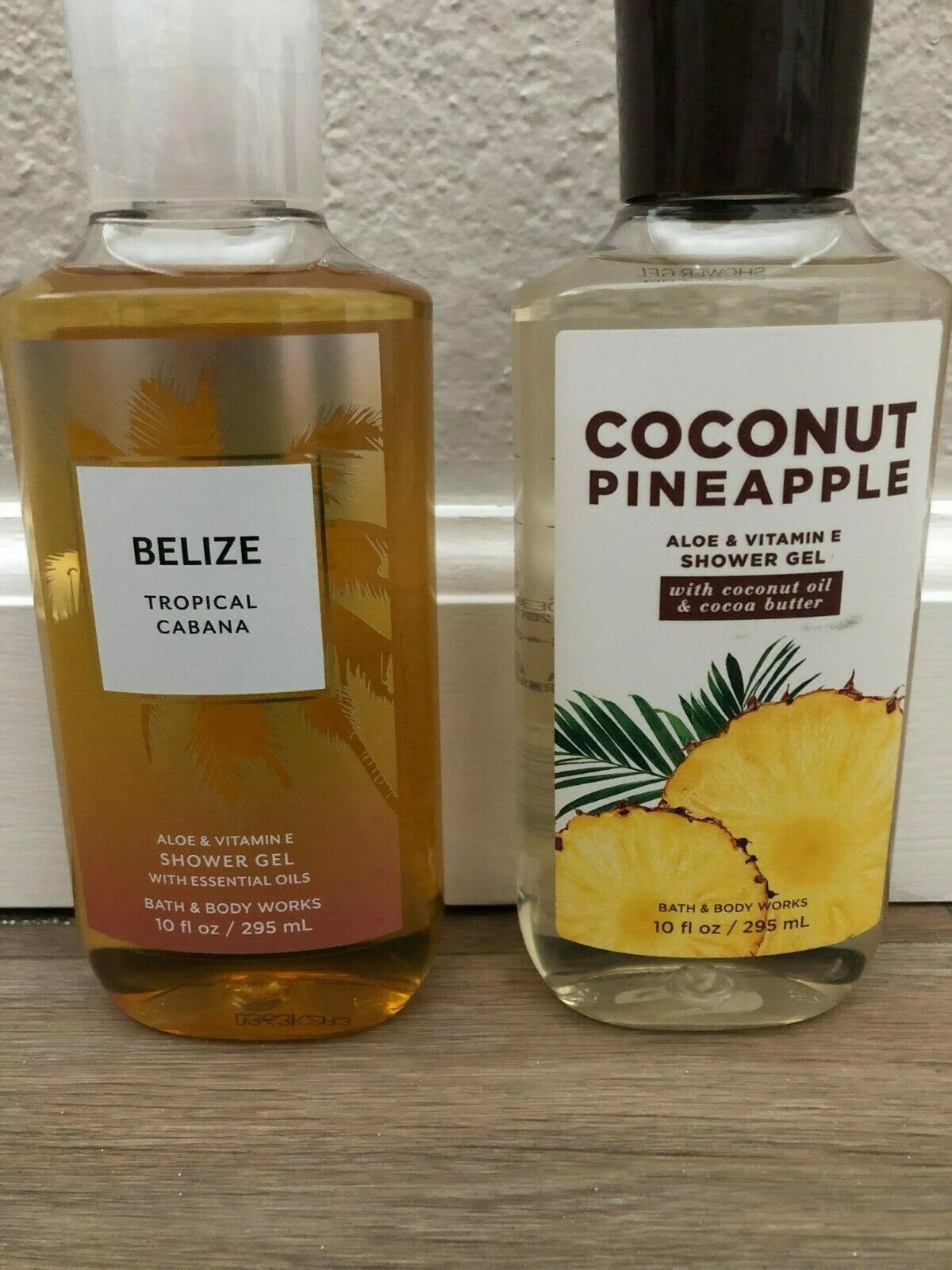 Brand New - Belize Tropical / Coconut Pineapple Bath & Body Works Shower Gel Set