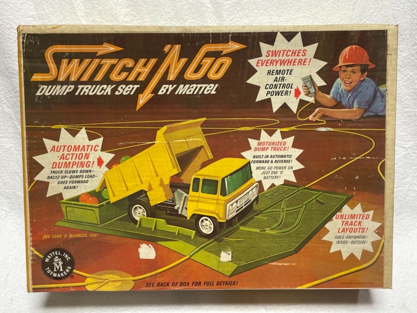 Mattel Switch N Go Super Construction Dump Truck Set In Box. Never Played With.