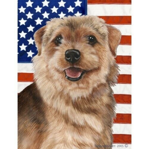 Patriotic (d2) House Flag - Norfolk Terrier 32225