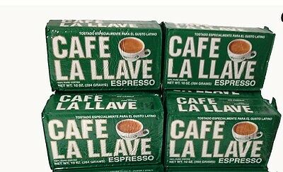 Cafe La Llave Espresso 10 Oz (1,2,3,4,6,10,12,14,20) Packs( You Choice)