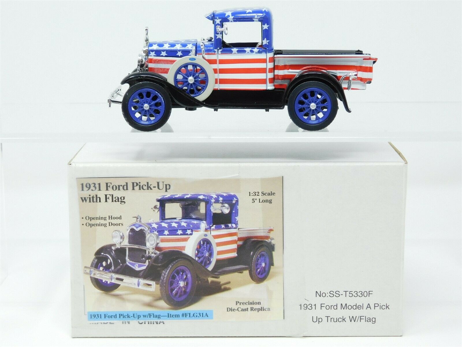 1:32 Scale National Motor Museum Ss-t5330f Die-cast 1931 Ford Pick-up W/flag