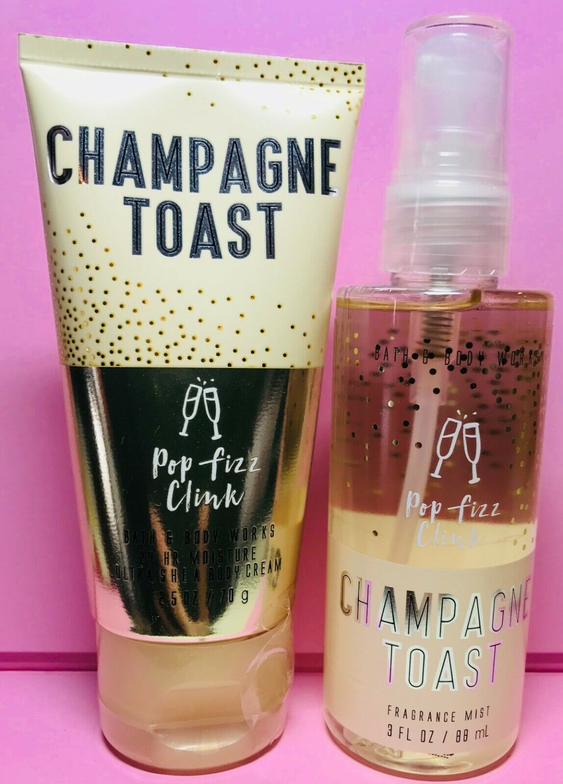 *new* Champagne Toast ~ 2pc Travel Gift Set~ Bath & Body Works ~ Free Ship!