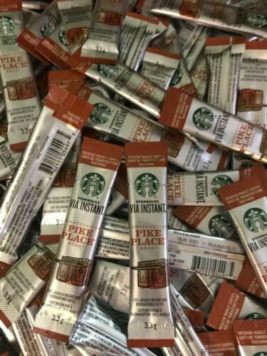 Starbucks Via Instant Pike Place Coffee Med Roast-100 Loose Packets Bb 12/20