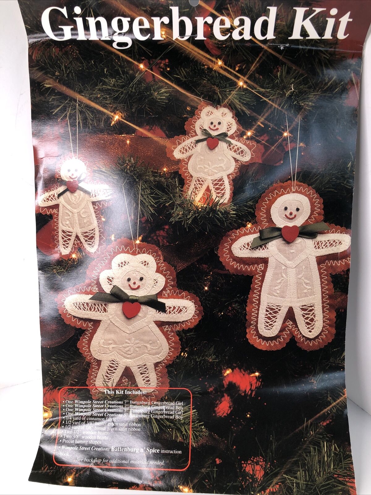 Wimpole Street Creations Battenberg & Spice Gingerbread Ornament Kit Christmas