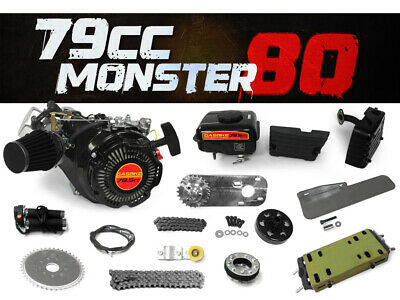 78.5cc Monster 80 Motorized Bike Engine Kit - Complete 4-stroke Kit