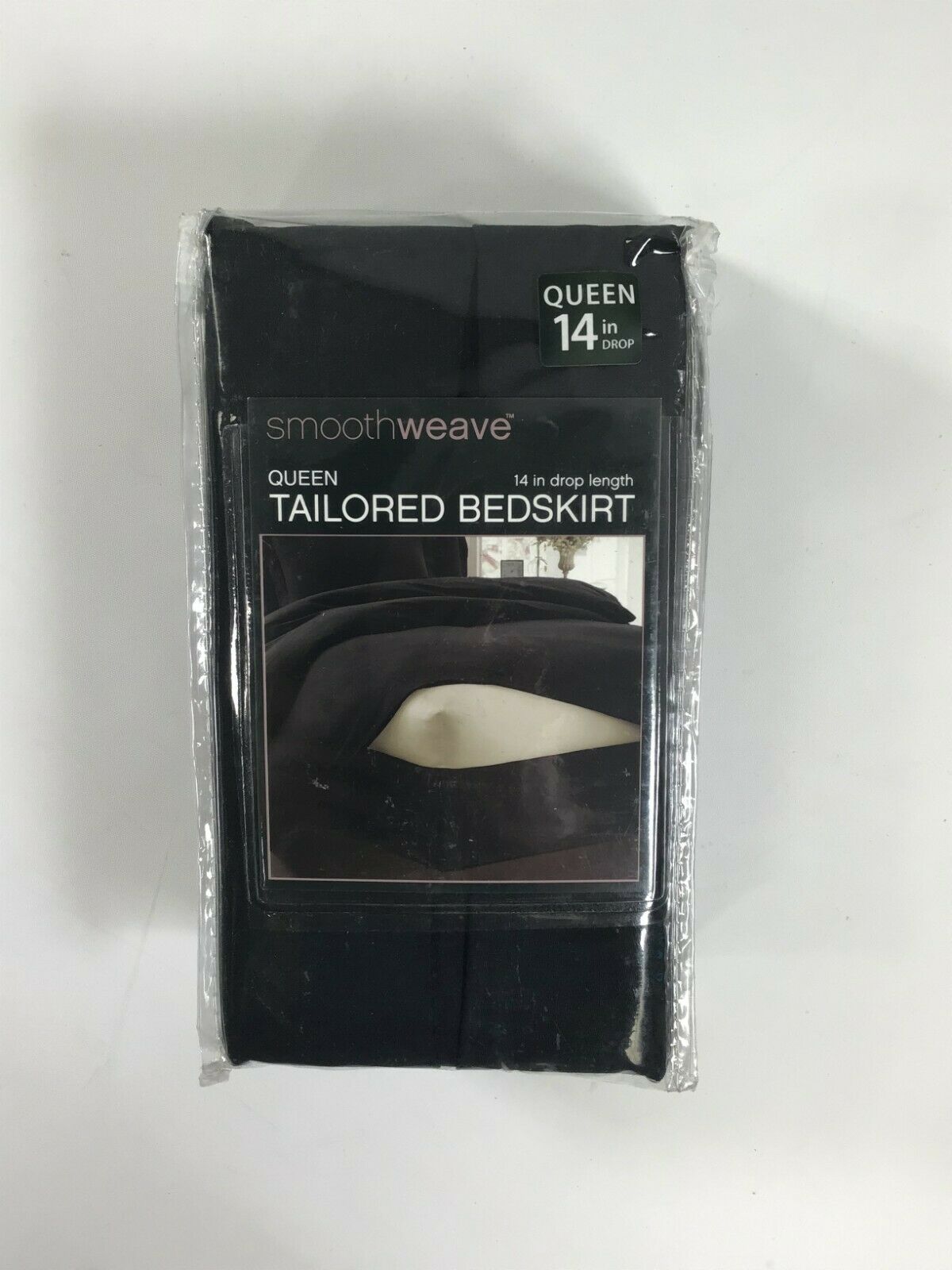 Smoothweave Black Queen Tailored Bedskirt 14” New!