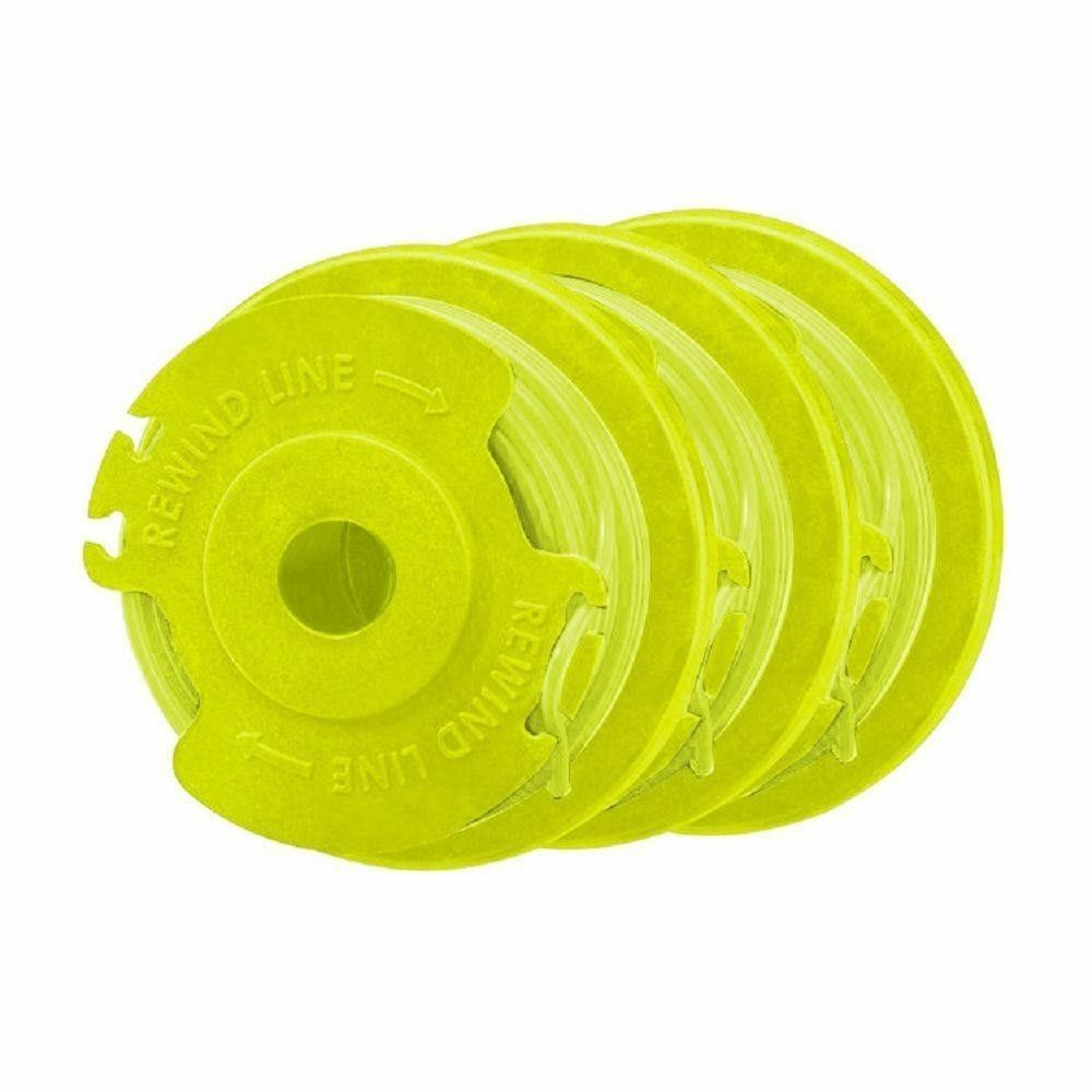 Ryobi Replacement Twisted 0.080 In. String Trimmer Auto Feed Line Spools 3-pack